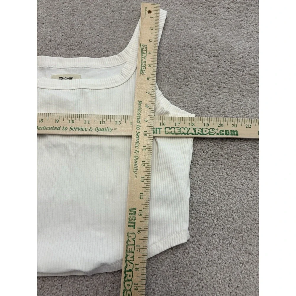 Madewell Ribbed White Tank Top Size XL Womens - Picture 5 of 6